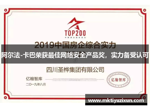 阿尔法-卡巴荣获最佳网络安全产品奖，实力备受认可